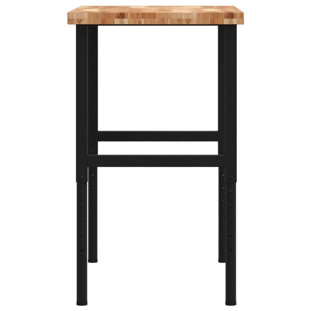 vidaXL Πάγκος Εργασίας Ορθογώνιος100x60x(73-99,5)εκ Μασίφ Ξύλο Ακακίας