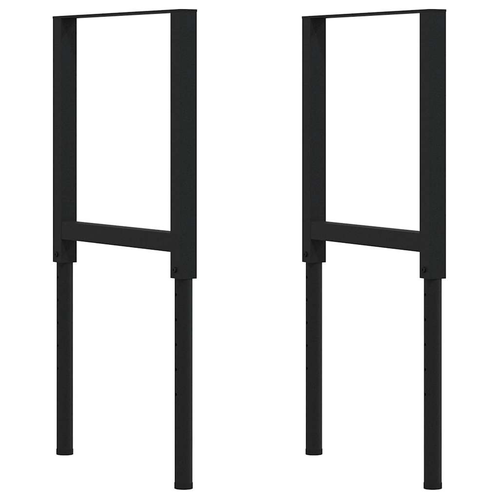 vidaXL Πάγκος Εργασίας Ανοιχτό Καφέ 80x60x(71,5-98) cm Μασίφ Ξύλο Δρυς