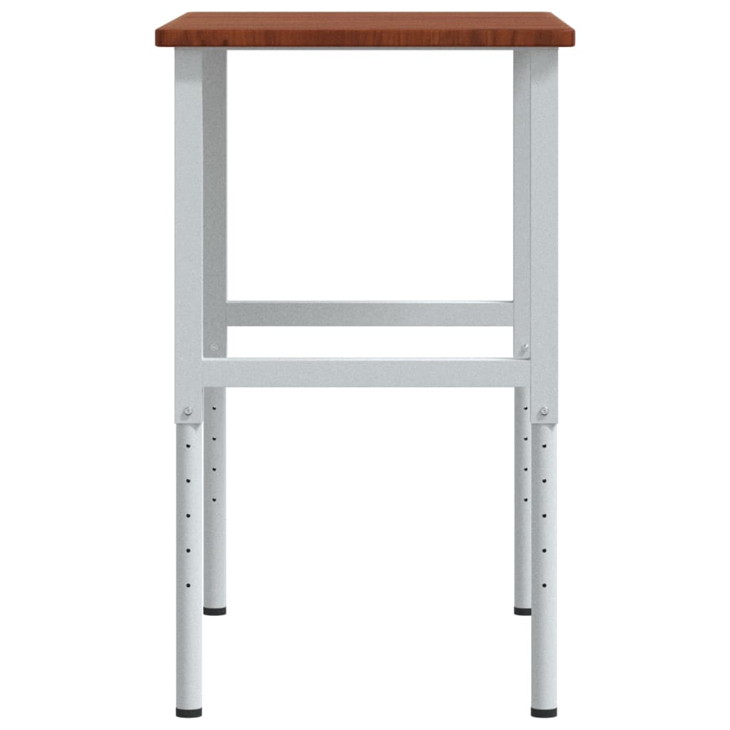 vidaXL Πάγκος Εργασίας Ορθογώνιος 100x60x(71,5-98) εκ Μασίφ Ξύλο Δρυός