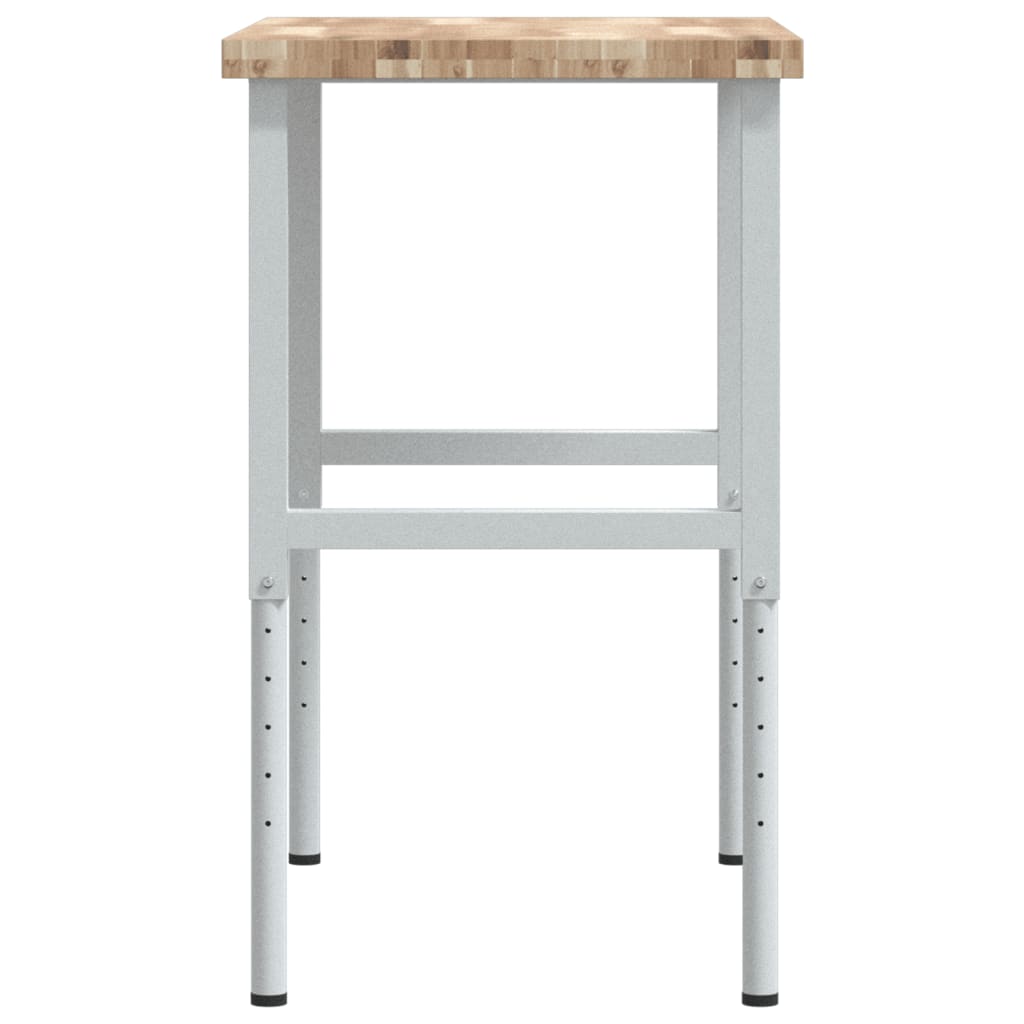 vidaXL Πάγκος Εργασίας Ορθογώνιος100x60x(73-99,5)εκ Μασίφ Ξύλο Ακακίας