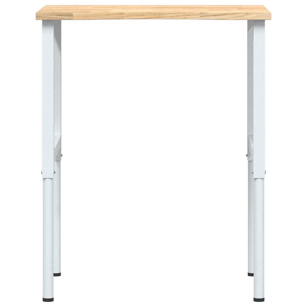 πάγκος εργασίας vidaXL 80x60x(71,5-98) cm Μασίφ Ξύλο Δρυς