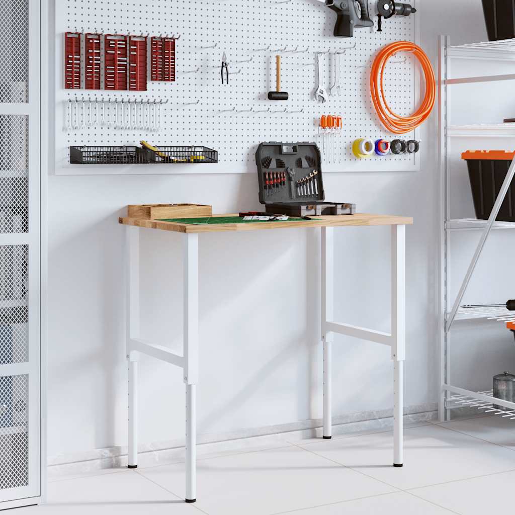 VidaXL Πάγκος Εργασίας 100x60x(71,5-98) cm Μασίφ Ξύλο Δρυς