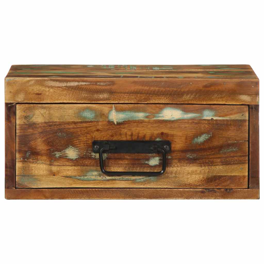 vidaXL επίτοιχο ντουλάπι κομοδίνου στερεό ξύλο αναγεννημένο