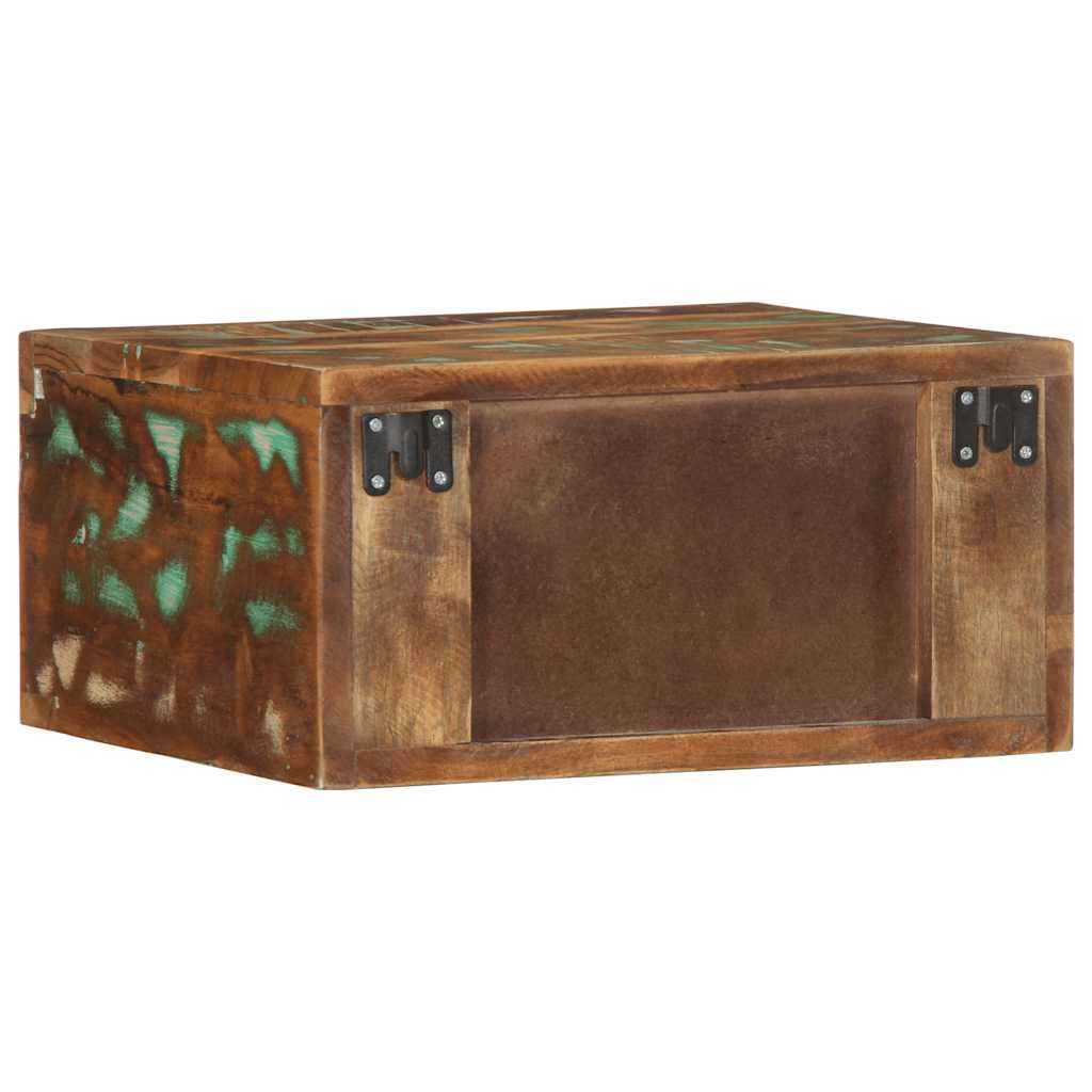 vidaXL επίτοιχο ντουλάπι κομοδίνου στερεό ξύλο αναγεννημένο