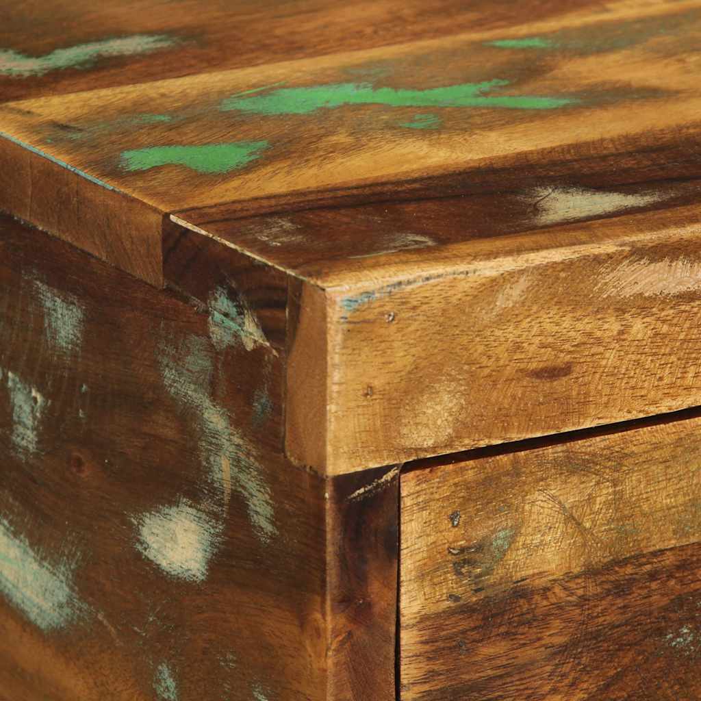 vidaXL επίτοιχο ντουλάπι κομοδίνου στερεό ξύλο αναγεννημένο