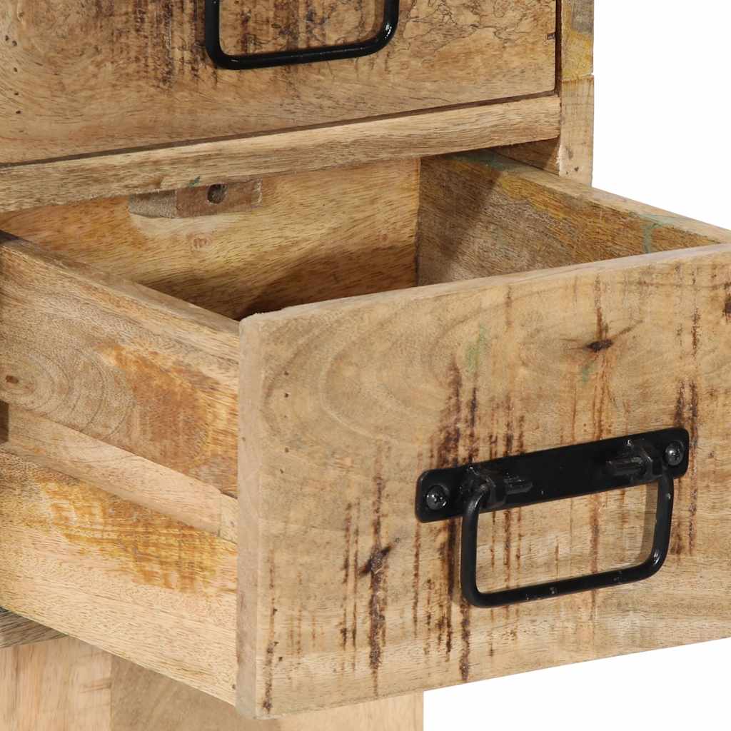 vidaXL Κομοδίνο 60x32x80 cm Στερεό ακατέργαστο ξύλο Μάνγκο