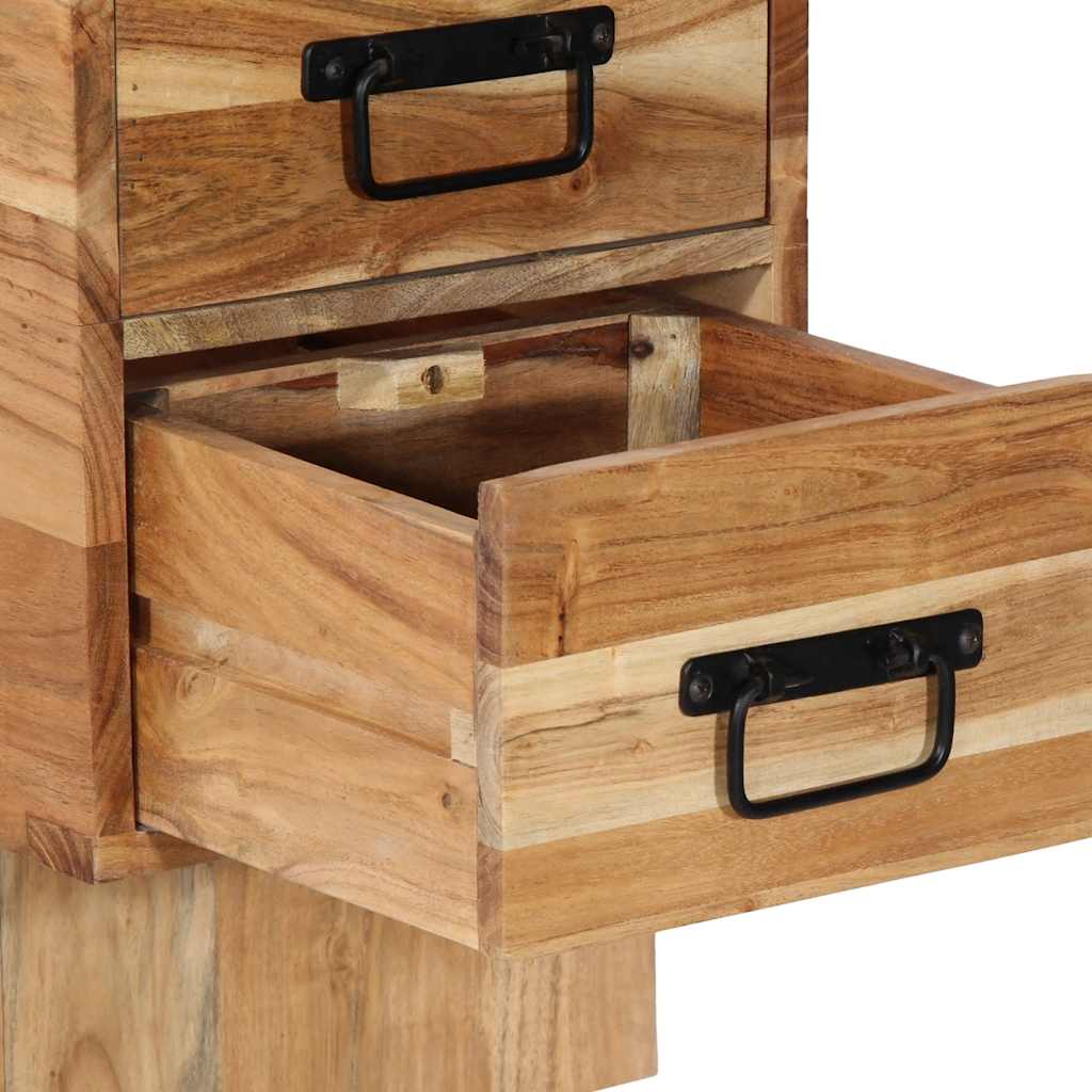 vidaXL Κομοδίνο 60x32x80 εκ. από Μασίφ Ξύλο Ακακίας