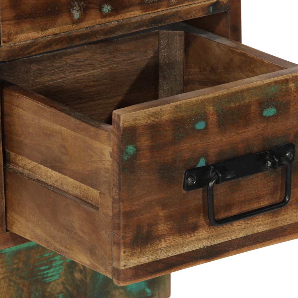 vidaXL Κομοδίνο Πολύχρωμο ντουλάπι 60x32x80cm Στερεό ξύλο αναγεννημένο