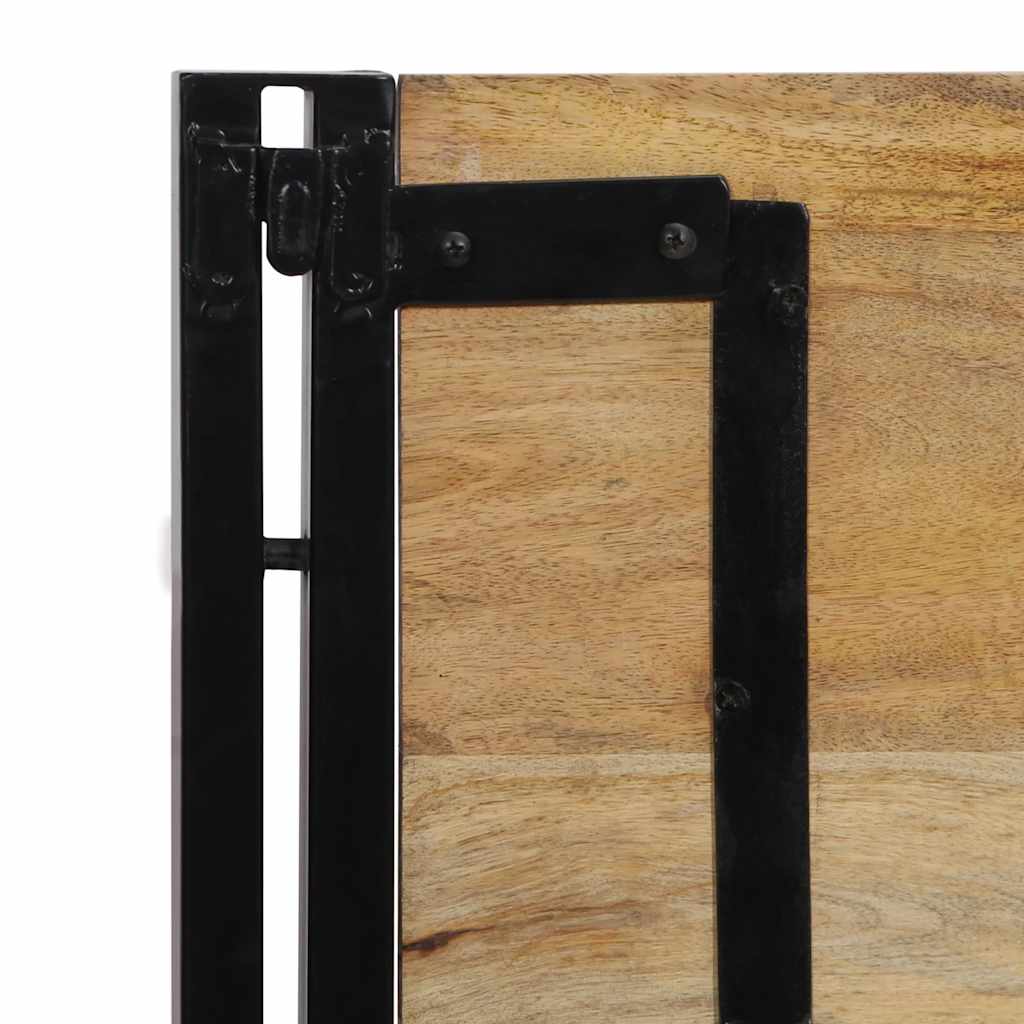 vidaXL κεφαλάρι 100 cm από μασίφ ξύλο Mango και σίδερο