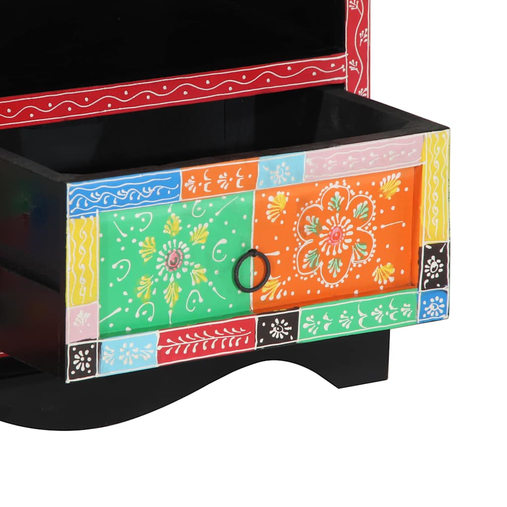 vidaXL Ντουλάπι TV Πολύχρωμο 80 x 35 x 50 εκ Μασίφ ξύλο μάνγκο