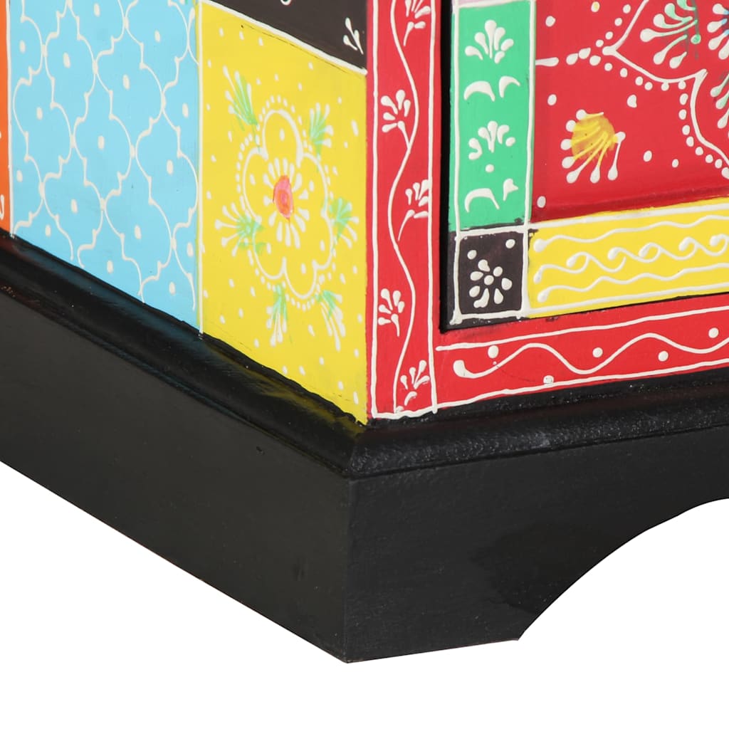 vidaXL Ντουλάπι TV Πολύχρωμο 80 x 35 x 50 εκ Μασίφ ξύλο μάνγκο