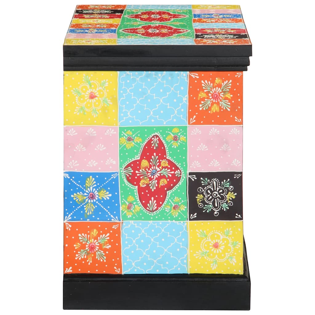 vidaXL Ντουλάπι TV Πολύχρωμο 80 x 35 x 50 εκ Μασίφ ξύλο μάνγκο