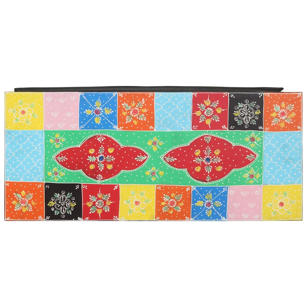 vidaXL Ντουλάπι TV Πολύχρωμο 80 x 35 x 50 εκ Μασίφ ξύλο μάνγκο