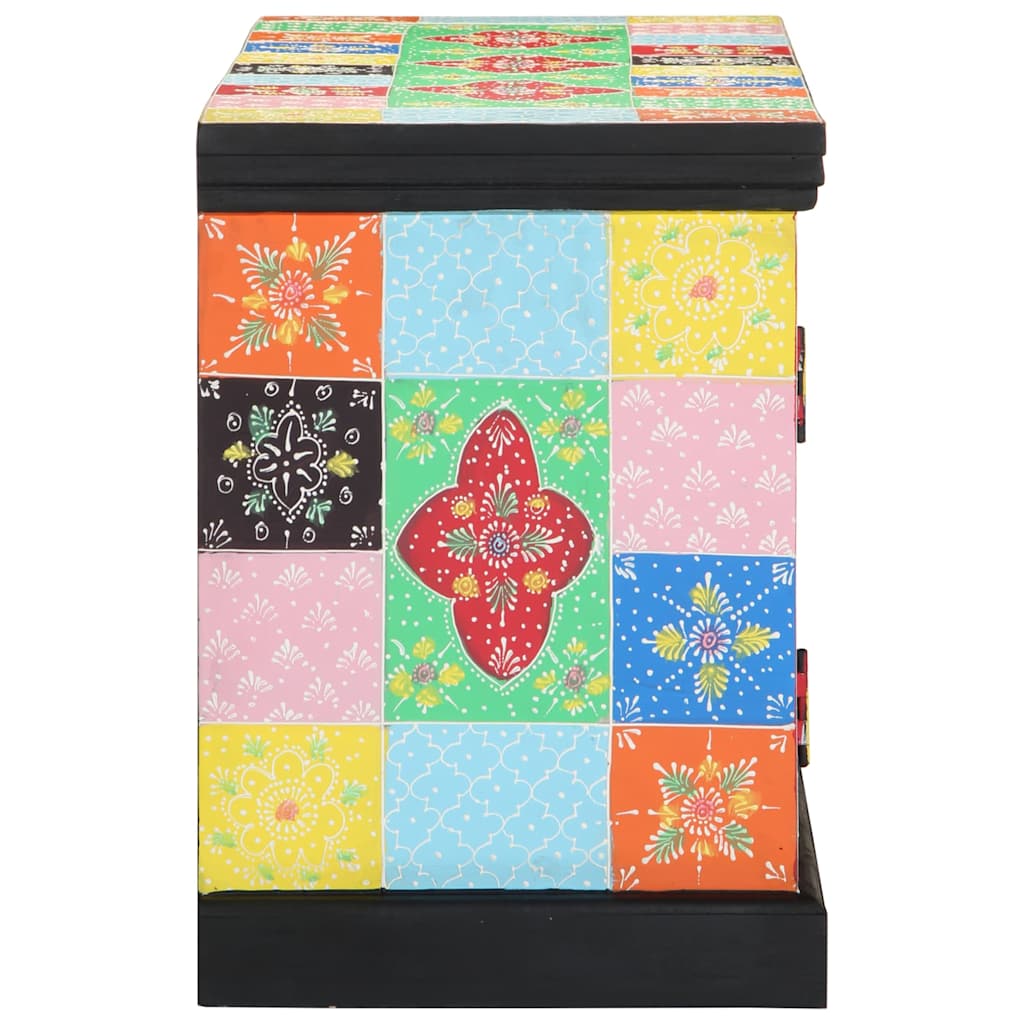 vidaXL Ντουλάπι TV Πολύχρωμο 100 x 35 x 50 εκ Μασίφ ξύλο μάνγκο