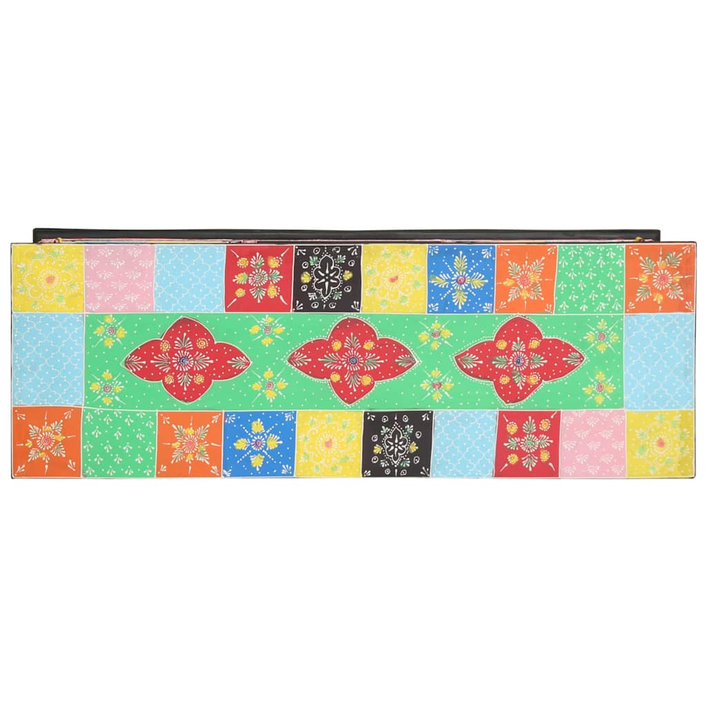 vidaXL Ντουλάπι TV Πολύχρωμο 100 x 35 x 50 εκ Μασίφ ξύλο μάνγκο