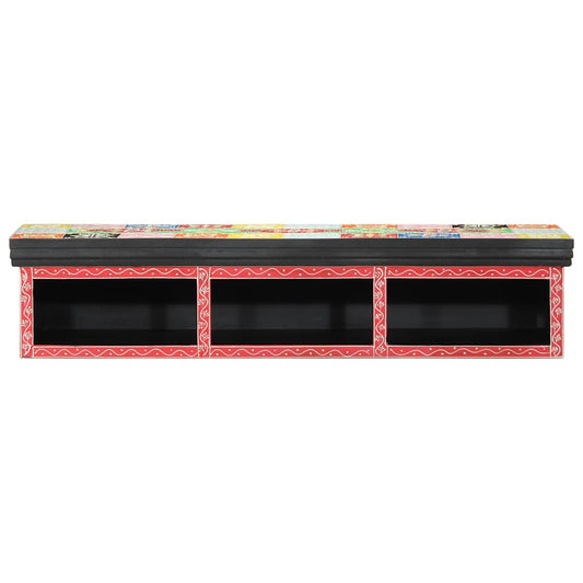 vidaXL Ντουλάπι TV Πολύχρωμο 100 x 30 x 22 εκ Επεξεργασμένο ξύλο