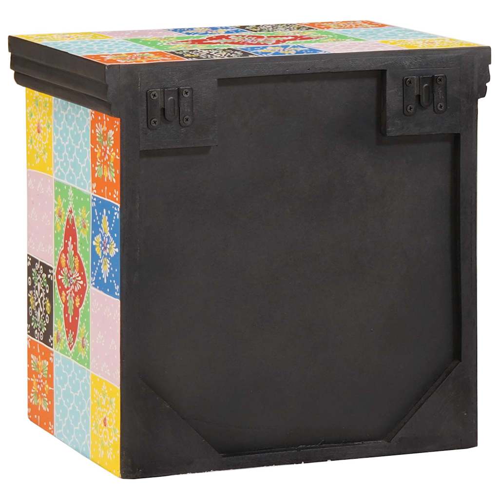 vidaXL Κομοδίνο Πολύχρωμο 40 x 30 x 40 εκ. Μασίφ ξύλο μάνγκο