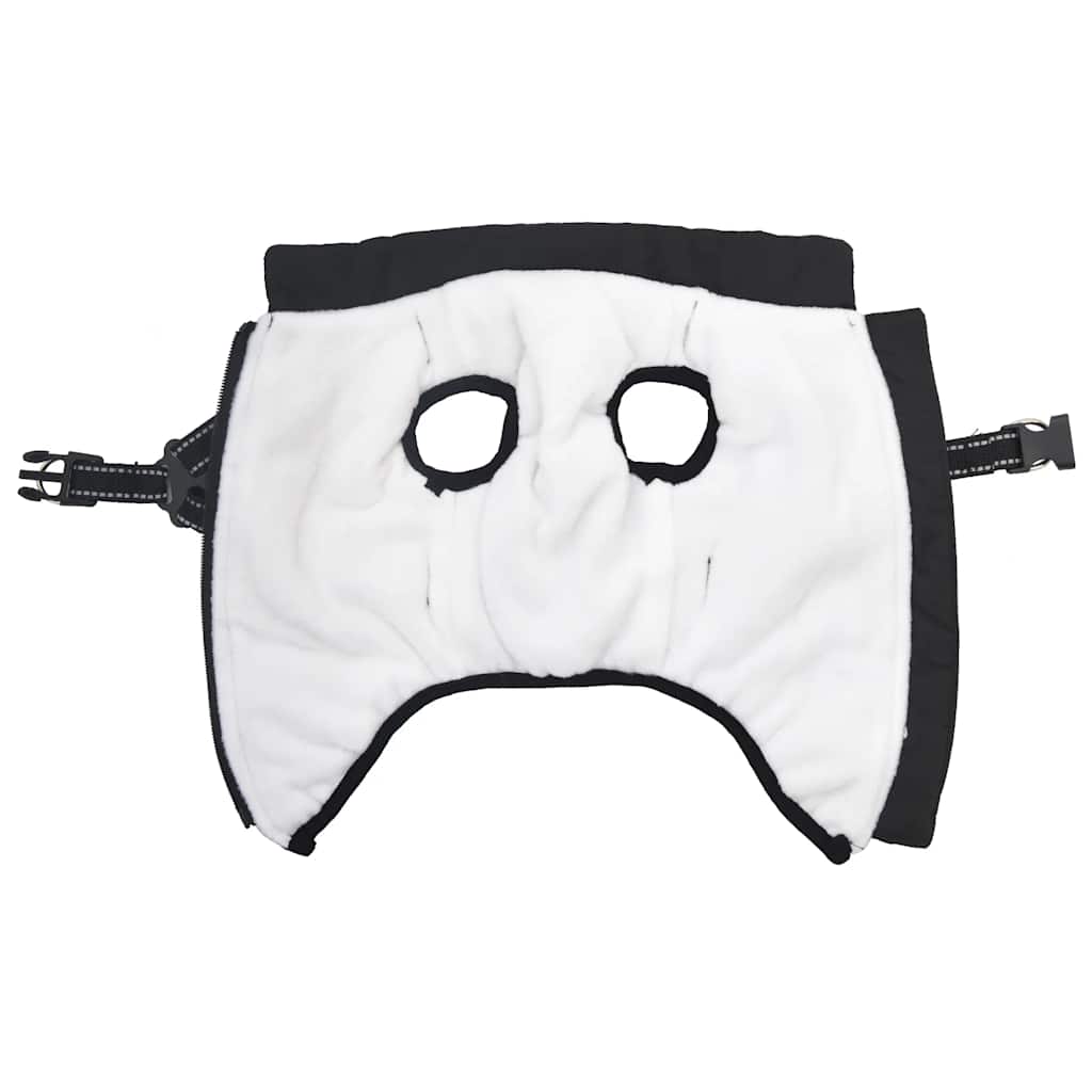 vidaXL παλτό σκύλου με ιμάντα αδιάβροχο αντανακλαστικό μαύρο L28