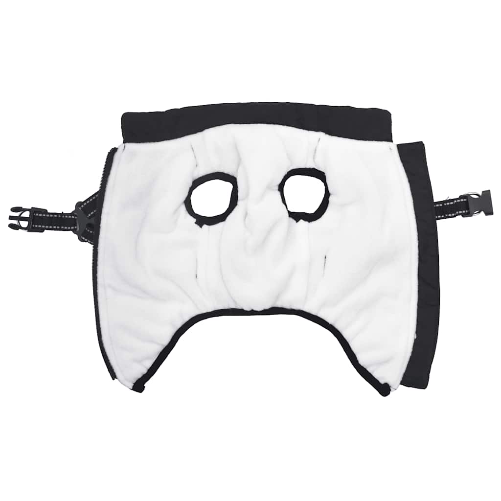 vidaXL παλτό σκύλου με ιμάντα αδιάβροχο αντανακλαστικό μαύρο L32