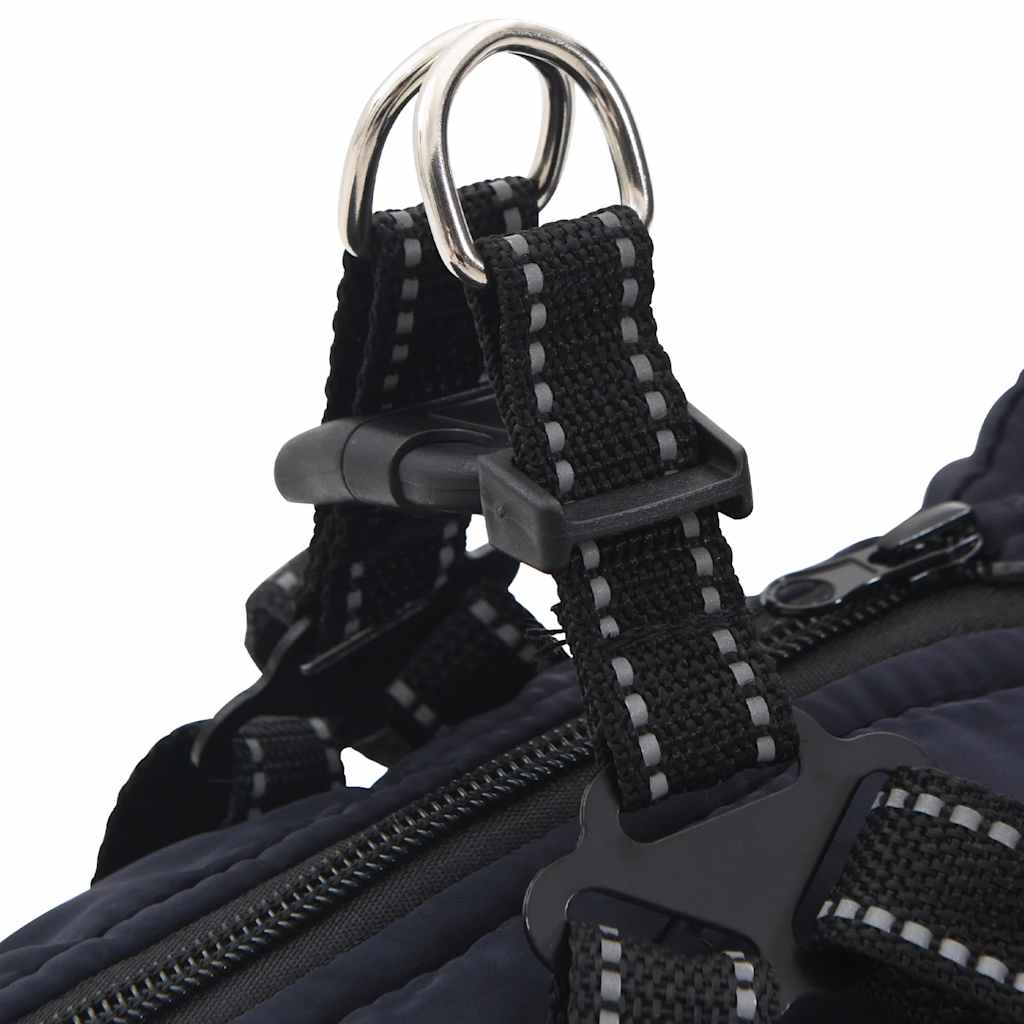 vidaXL παλτό σκύλου ιμάντα αδιάβροχο αντανακλαστικό ναυτικό μπλε L24