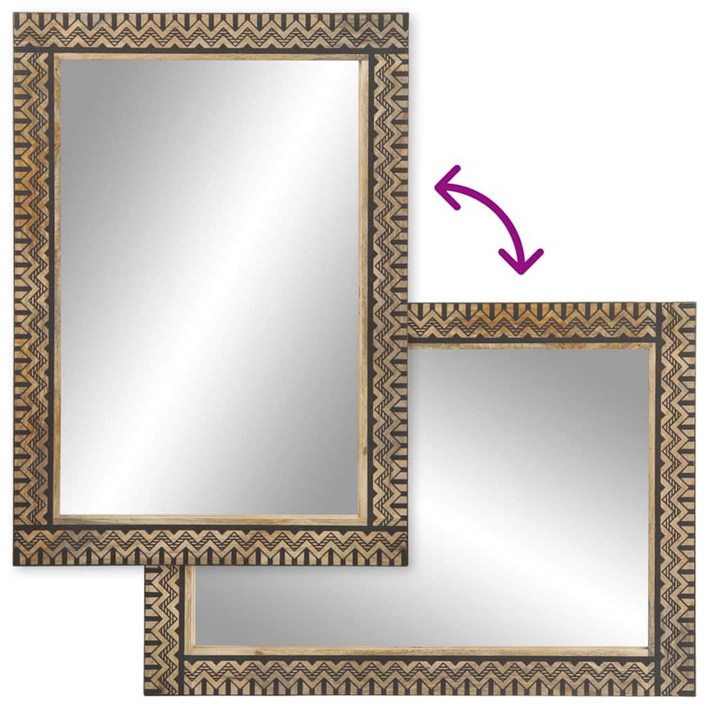 vidaXL Έπιπλα Μπάνιου Σετ 2 Τεμαχίων από Μασίφ Ξύλο Μάνγκο