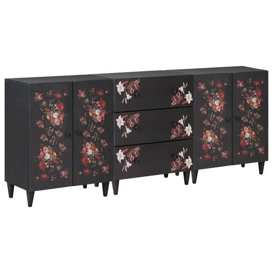 vidaXL Ντουλάπες Αποθήκευσης 3 τμχ. 180 x 33 x 75 εκ. Πολύχρωμο