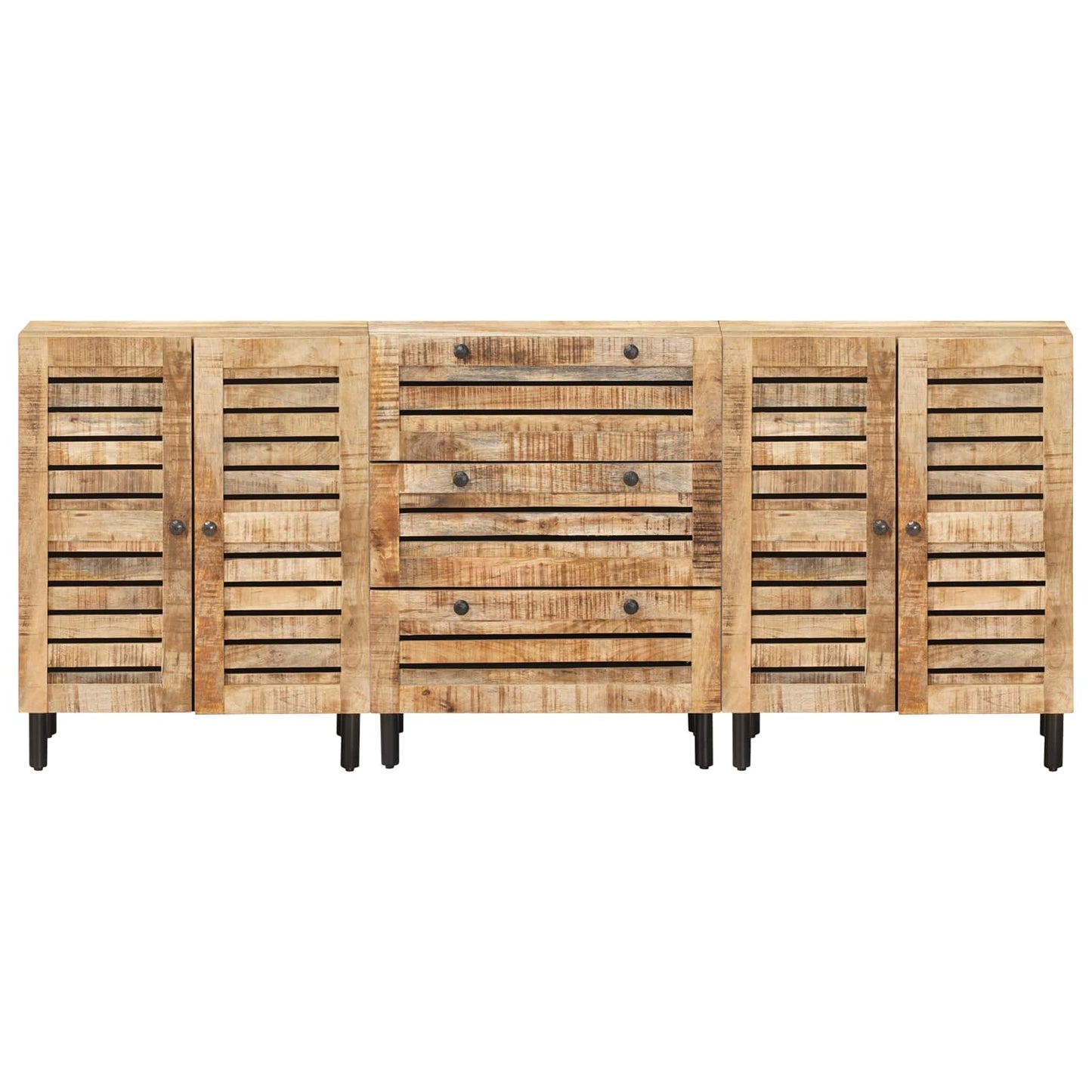 vidaXL Ντουλάπες Αποθήκευσης 3 τμχ. 180 x 33 x 75 εκ. Φυσικό