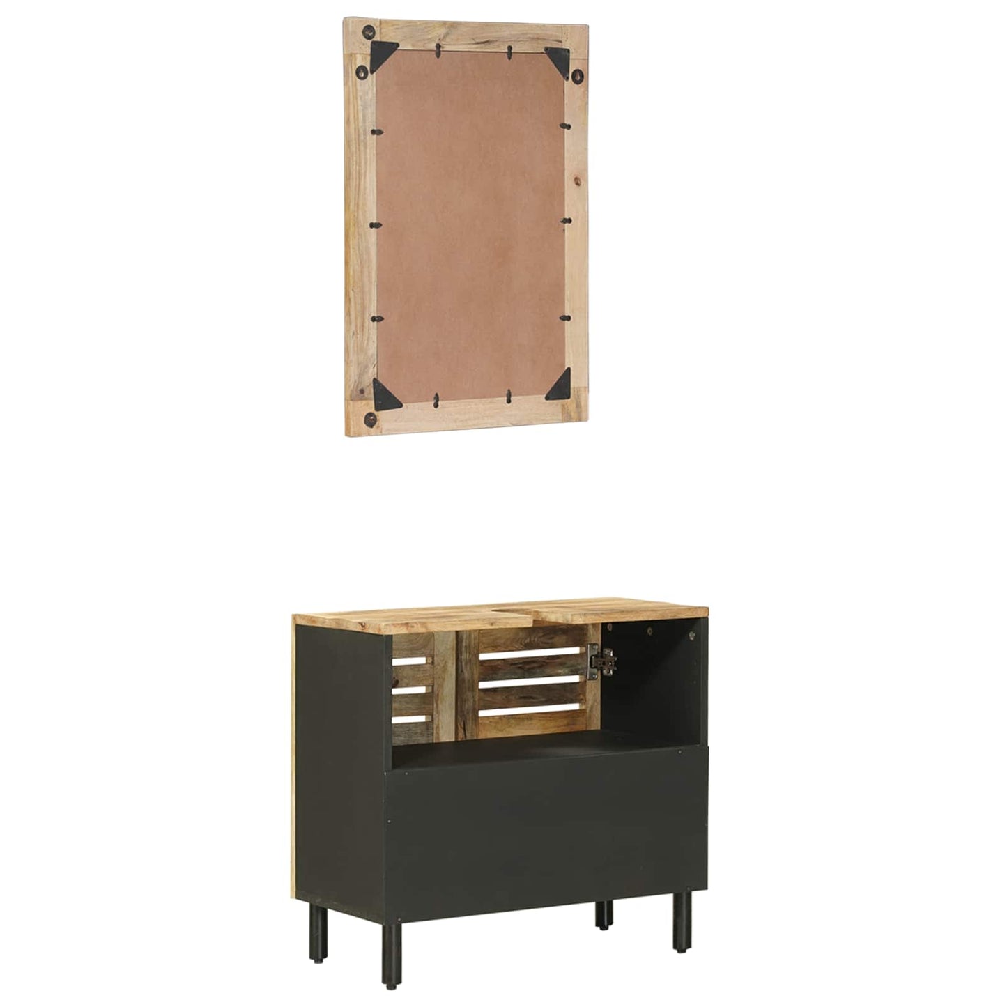 vidaXL Σετ Ντουλαπιών Μπάνιου 2 τμχ. Φυσικό 62 x 33 x 58 εκ.