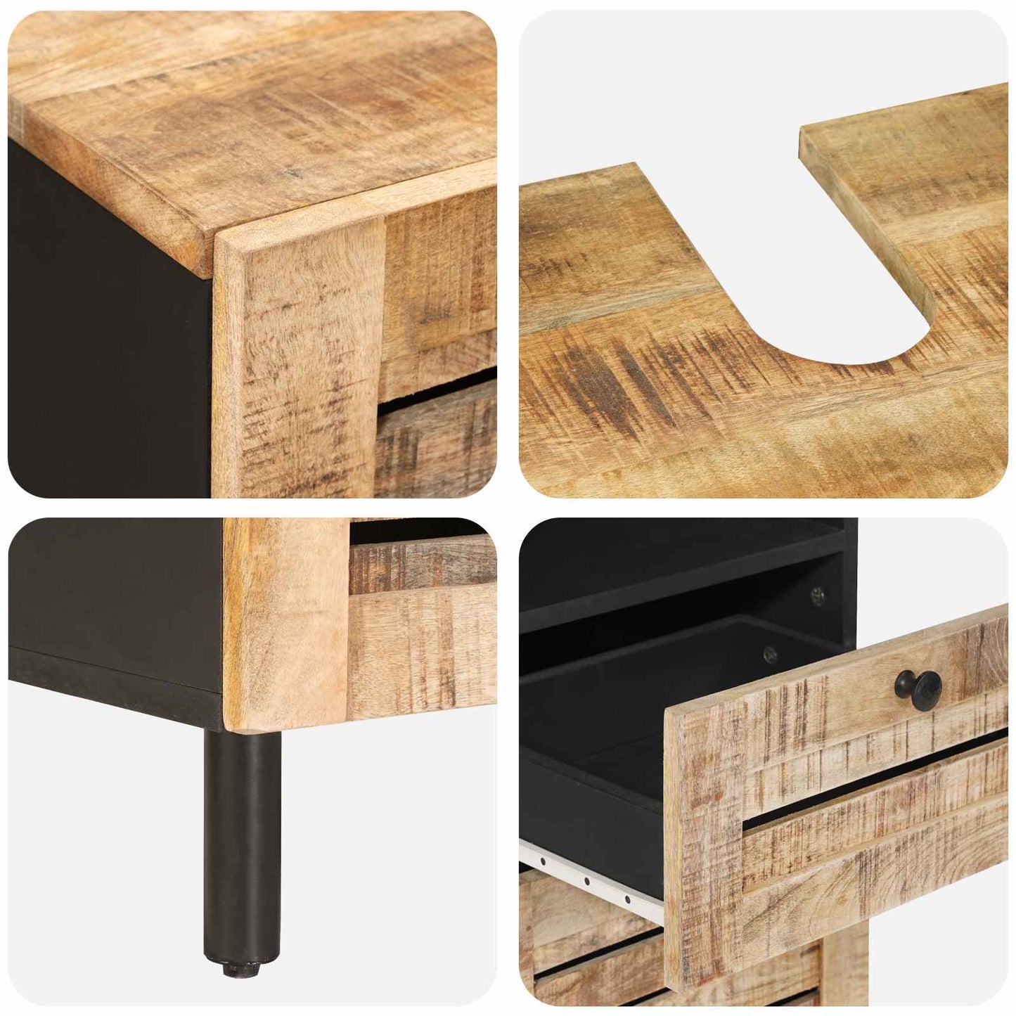 vidaXL Σετ Ντουλαπιών Μπάνιου 4 τμχ. Φυσικό 38 x 33 x 160 εκ.