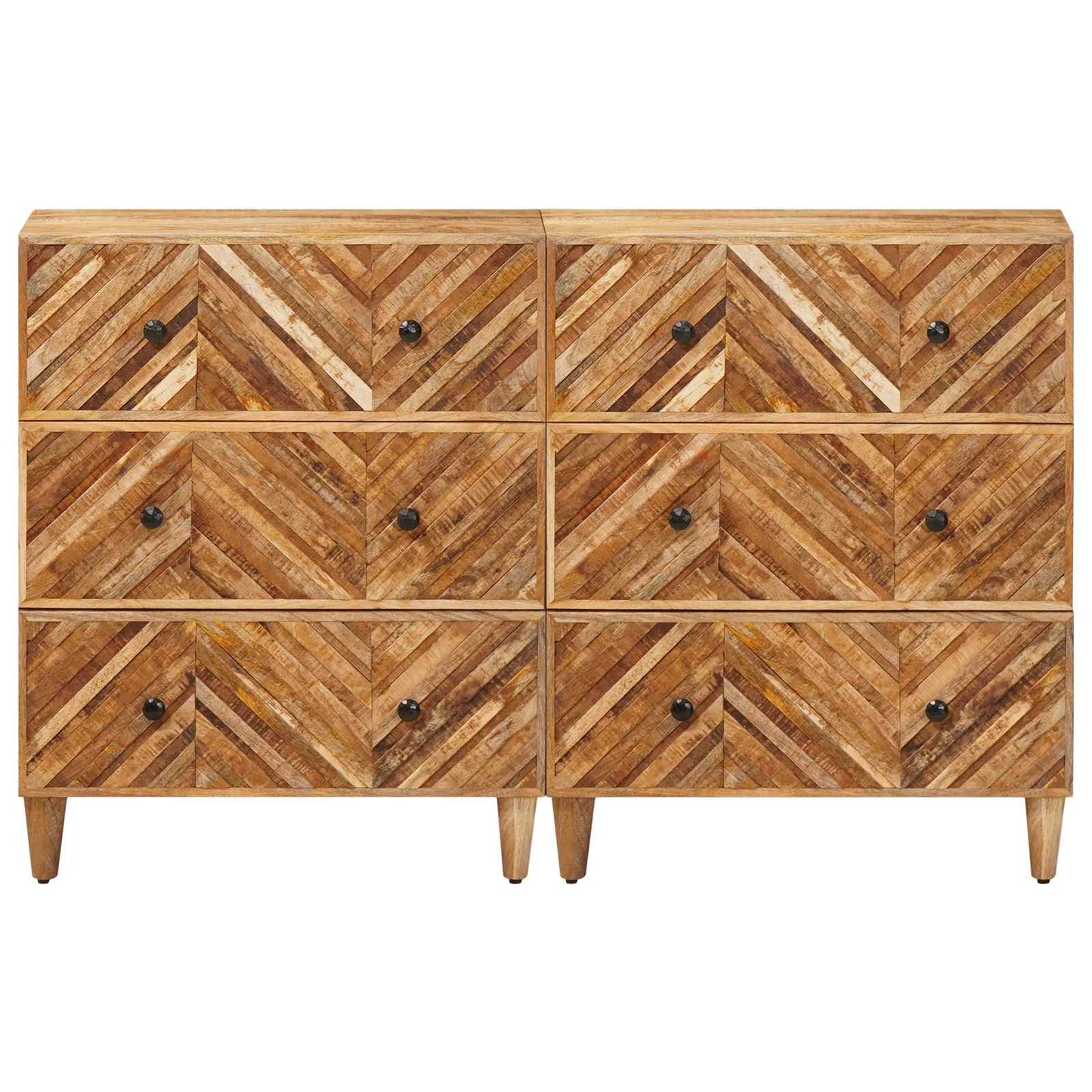 vidaXL Ντουλάπες Αποθήκευσης 2 pcs Καφέ 60 x 33,5 x 75 εκ.