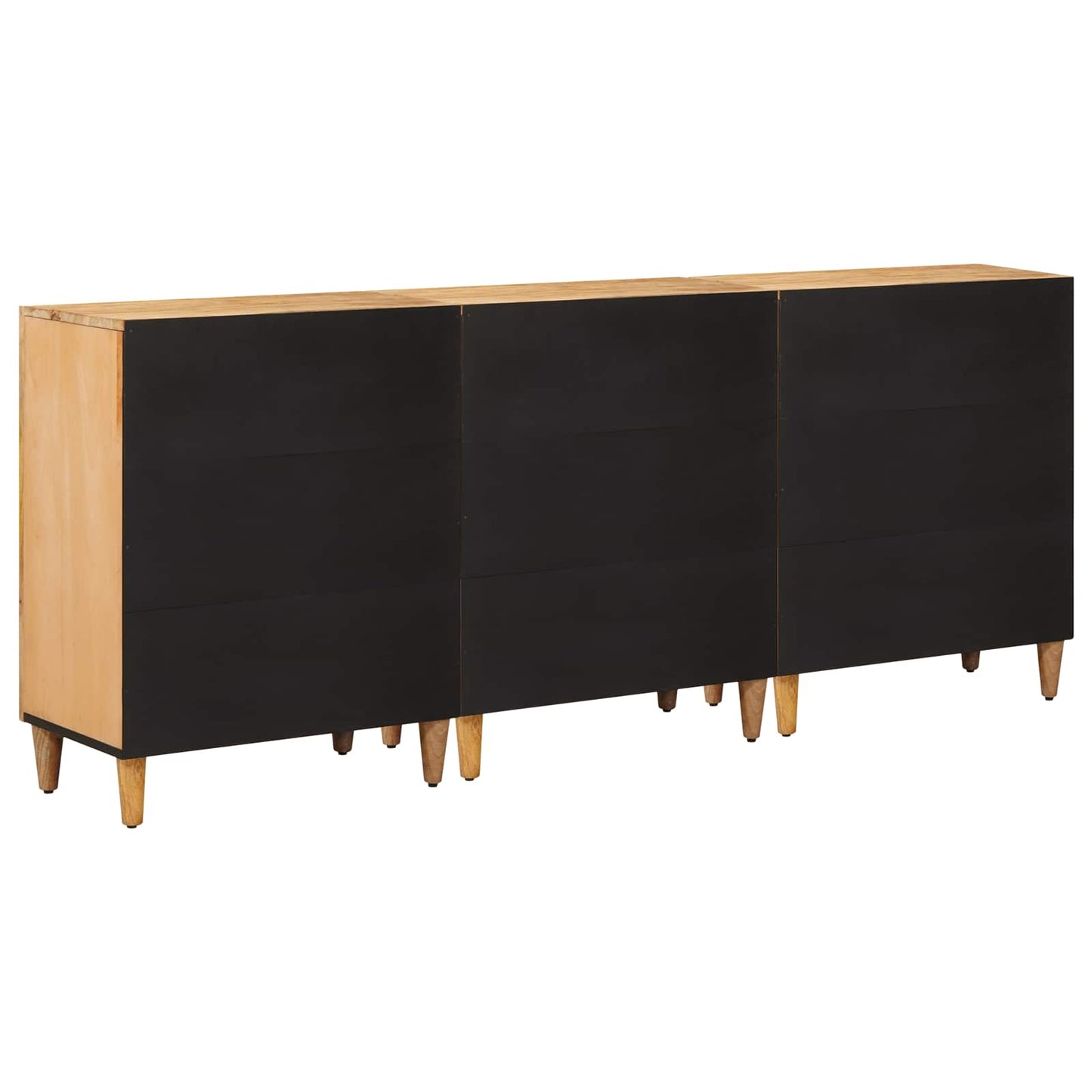 vidaXL Ντουλάπες Αποθήκευσης 3 pcs Καφέ 60 x 33,5 x 75 εκ.