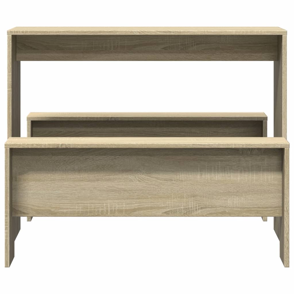 vidaXL Σετ Τραπεζαρίας με Πάγκο Sonoma Δρυς από Επεξεργασμένο Ξύλο