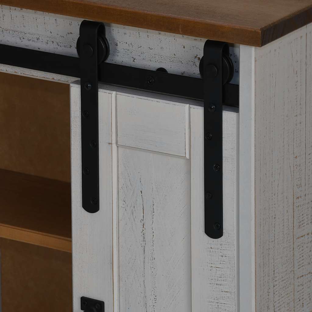 vidaXL κρεμαστό ντουλάπι HALDEN με συρόμενη πόρτα Λευκό 49x22,5x70 cm