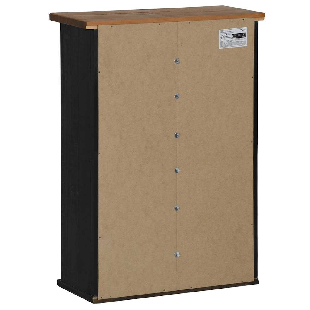 vidaXL κρεμαστό ντουλάπι HALDEN με συρόμενη πόρτα Μαύρο 49x22,5x70 cm