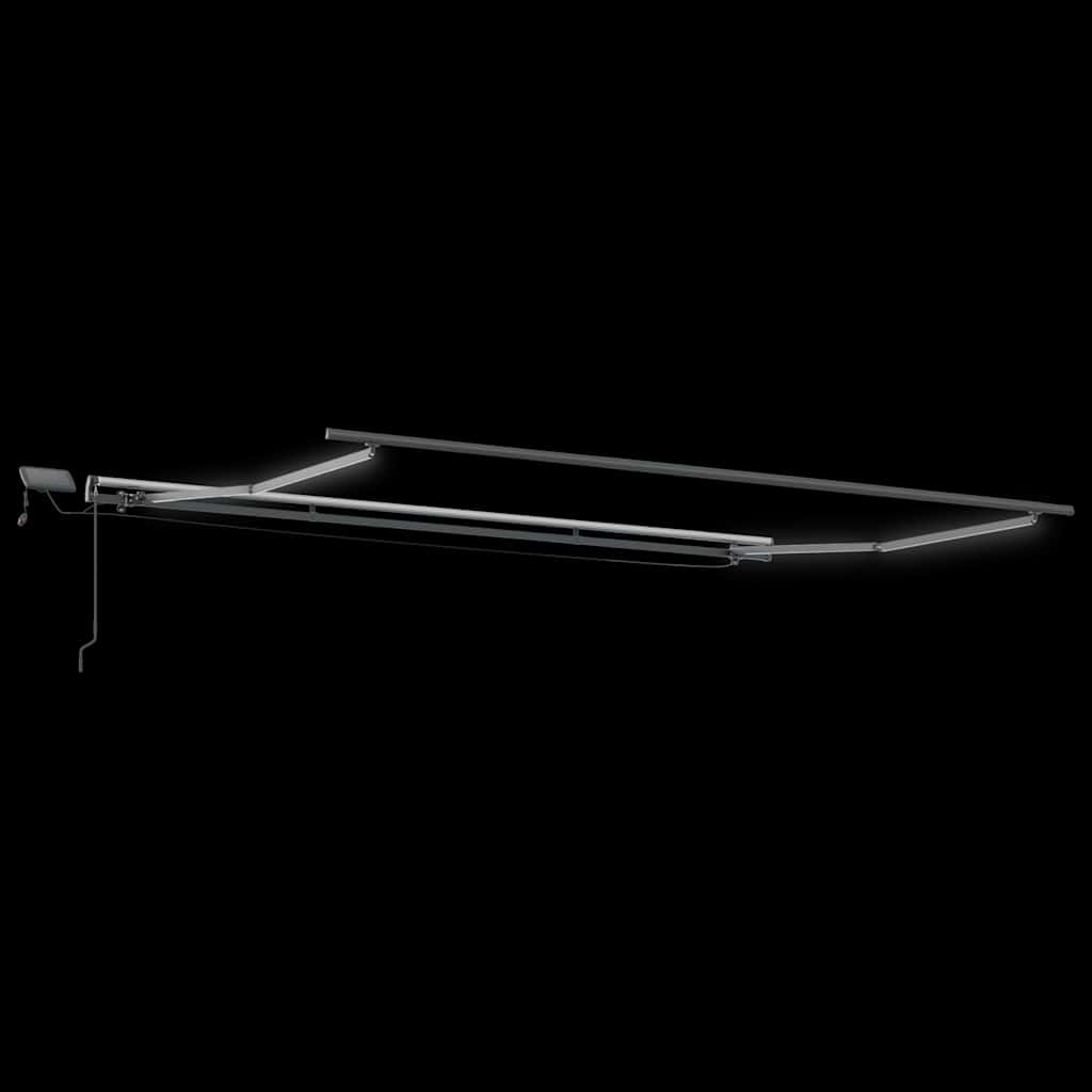 vidaXL Τέντα Πτυσσόμενη Χειροκίνητη με LED Μπορντό 500x300 εκ.