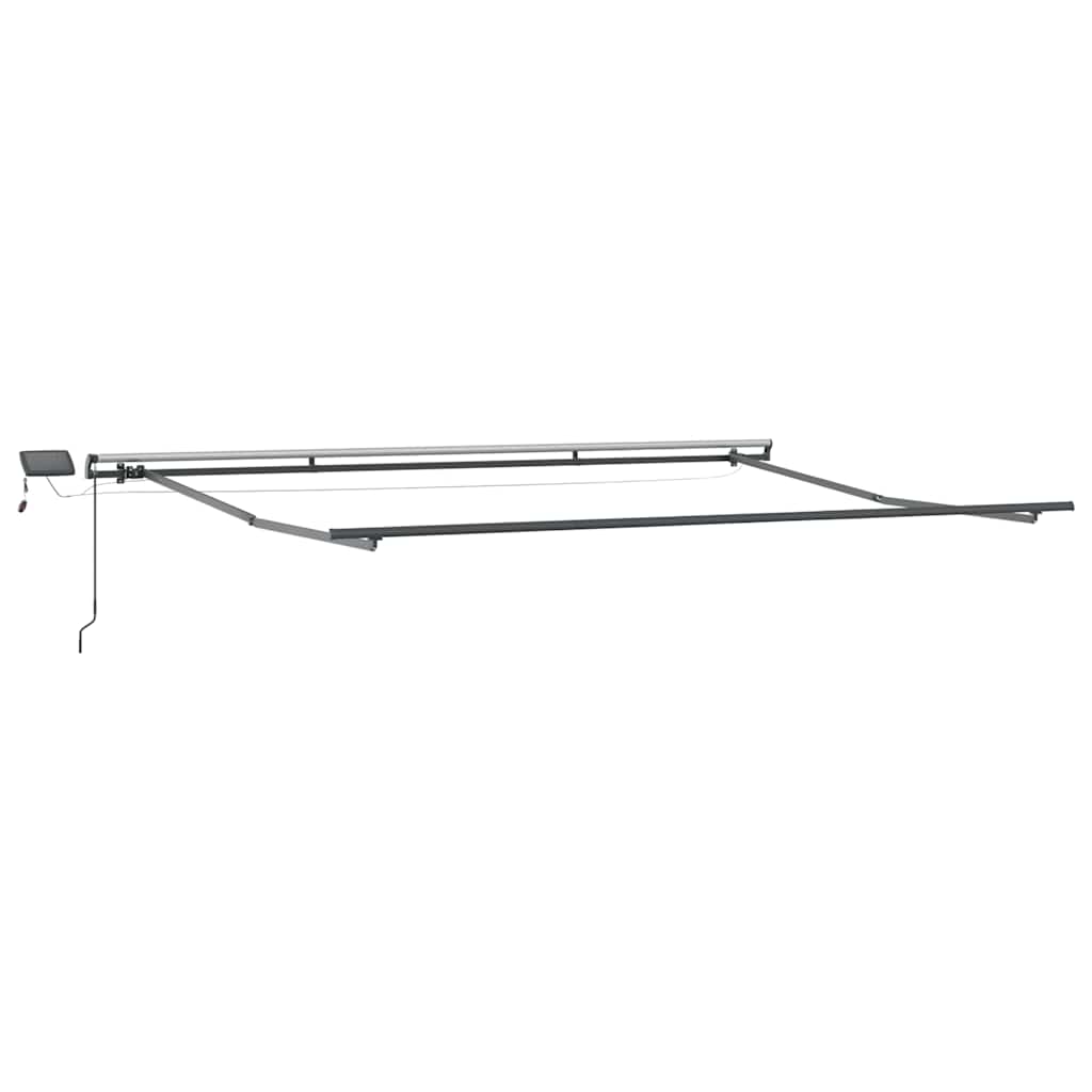 vidaXL Τέντα Πτυσσόμενη Χειροκίνητη με LED Καφέ 500x300 εκ.