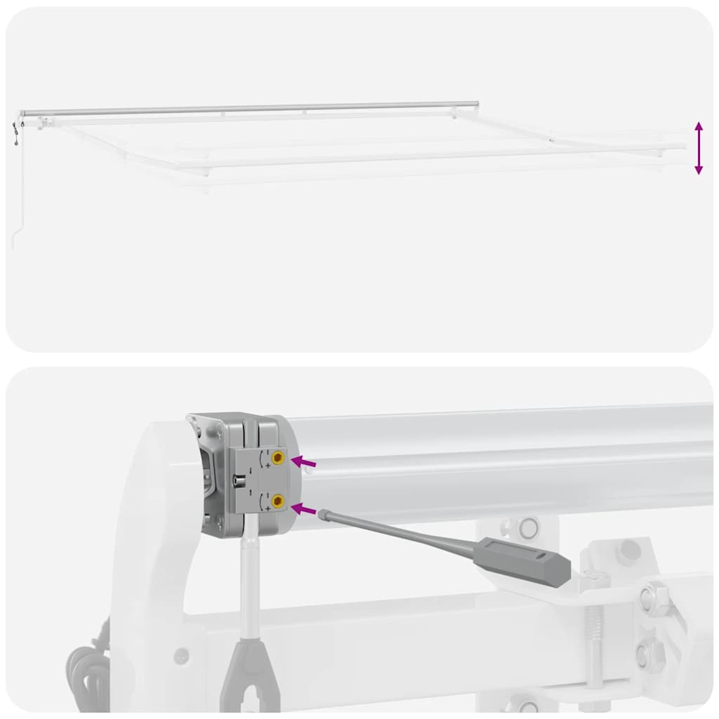 vidaXL Τέντα Πτυσσόμενη Αυτόματη Ανθρακί / Λευκή 450x300 εκ.