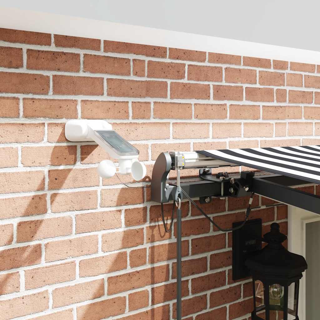 vidaXL Τέντα Πτυσσόμενη Αυτόματη με LED Ανθρακί / Λευκή 500x300 εκ.