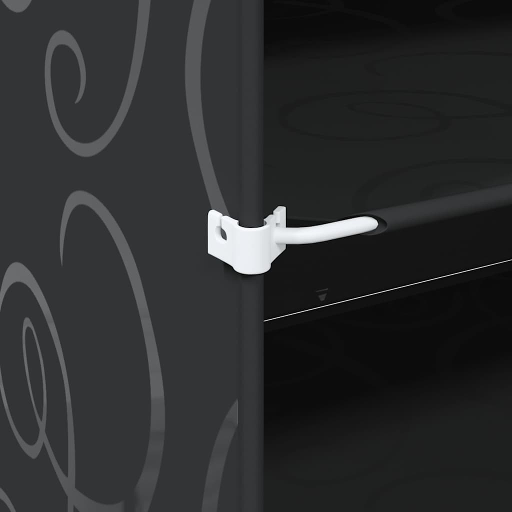 vidaXL Κύβοι Αποθ. & Οργάνωσης με Πόρτες 6 τεμ. Μαύροι Πολυπρ/λένιο