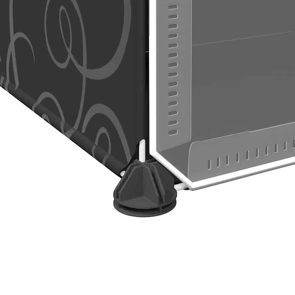 vidaXL Κύβοι Αποθ. & Οργάνωσης με Πόρτες 9 τεμ. Μαύροι Πολυπρ/λένιο