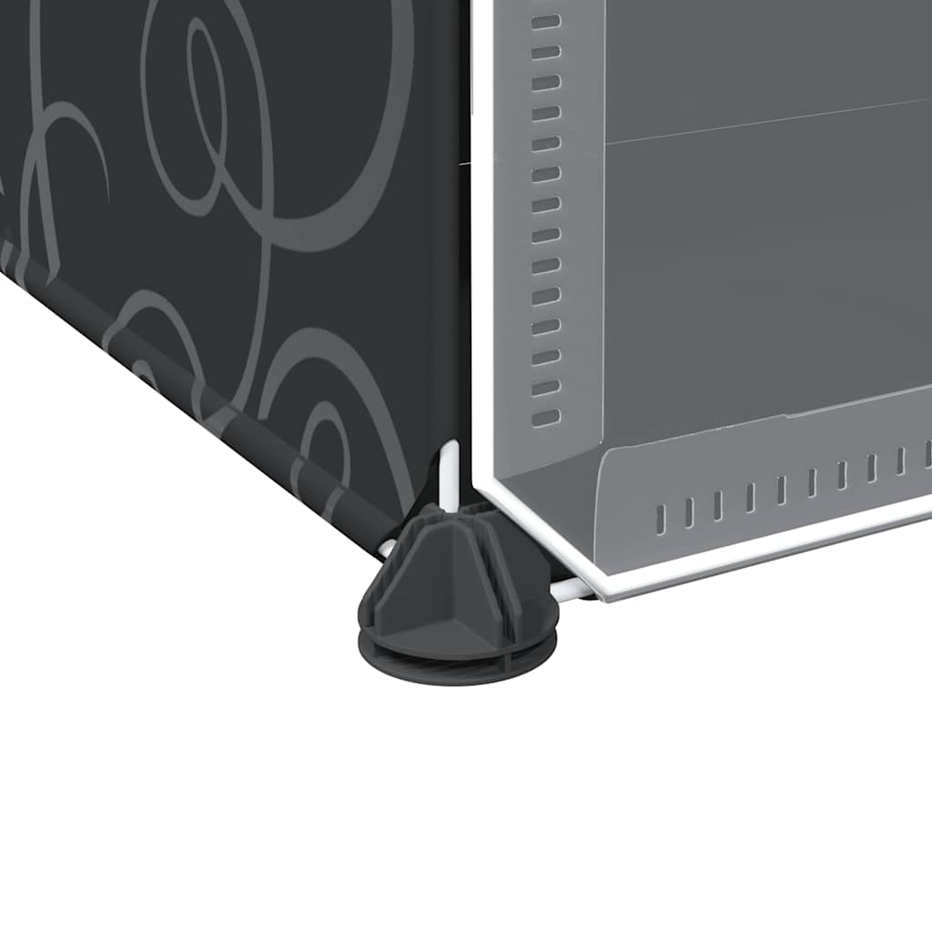 vidaXL Κύβοι Αποθ. & Οργάνωσης με Πόρτες 12 τεμ. Μαύροι Πολυπρ/λένιο