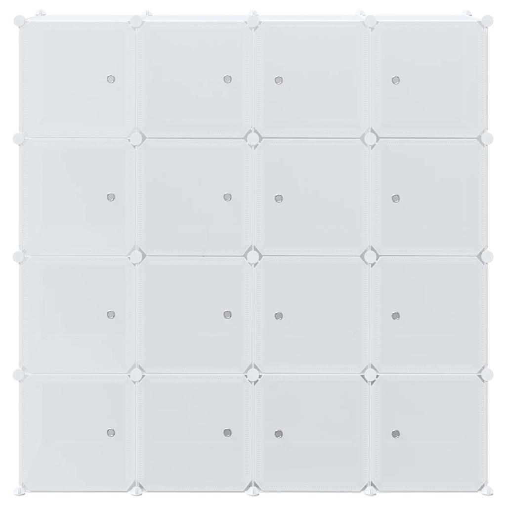 vidaXL Οργανωτής κύβων αποθήκευσης με 16 κύβους ράβδους ανάρτησης PP