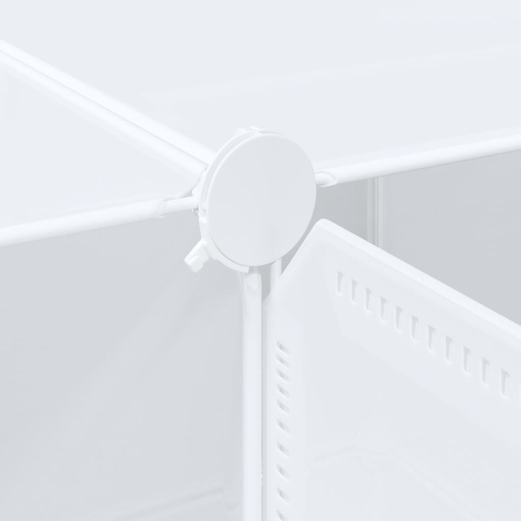 vidaXL Οργανωτής κύβων αποθήκευσης με 16 κύβους ράβδους ανάρτησης PP