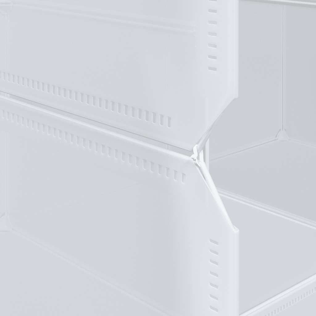 vidaXL Οργανωτής κύβων αποθήκευσης με 16 κύβους ράβδους ανάρτησης PP