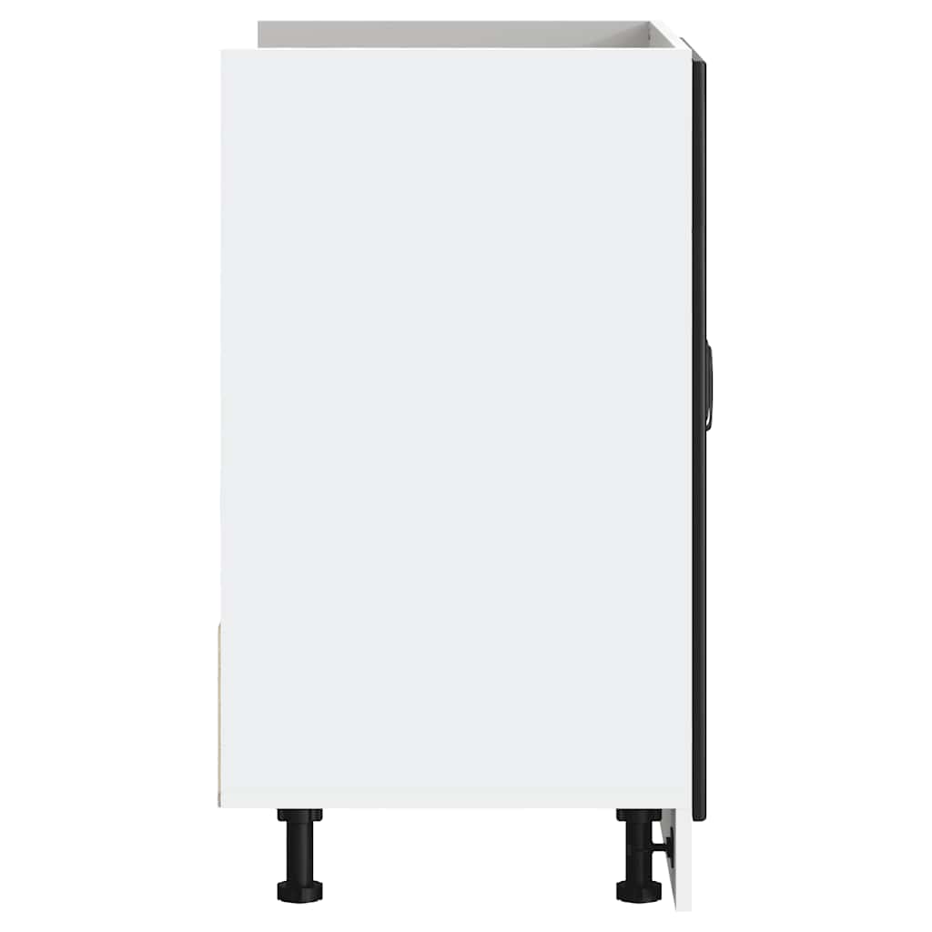 vidaXL Ντουλάπι βάσης νεροχύτη Kalmar Μαύρο 80x46x81,5 εκ. Επεξ. Ξύλο