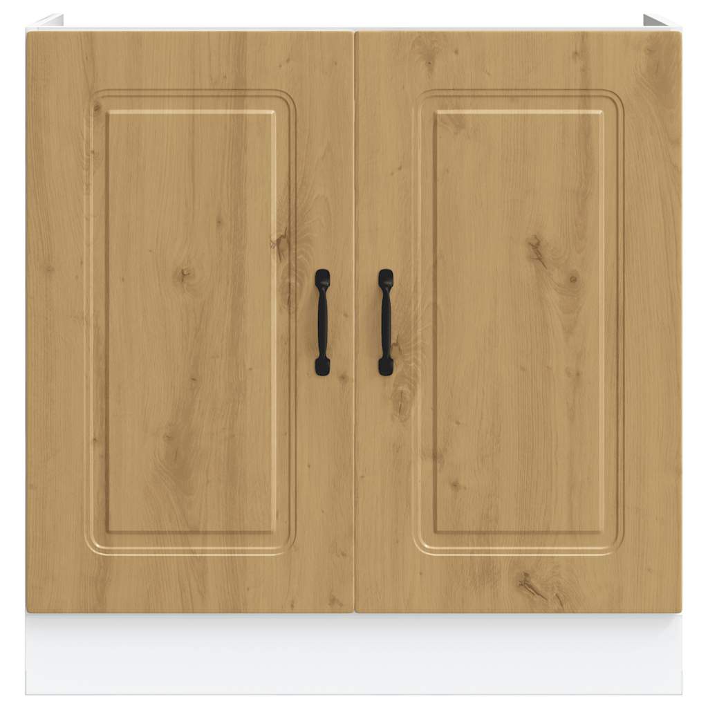 vidaXL Ντουλάπι βάσης νεροχύτη Kalmar Αρτισιανή Δρυς 80x46x81,5 εκ.