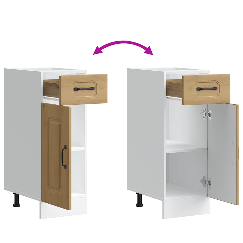 vidaXL ντουλάπι βάσης κουζίνας Kalmar Τεχνίτης Δρυς από Τεχν. Ξύλο