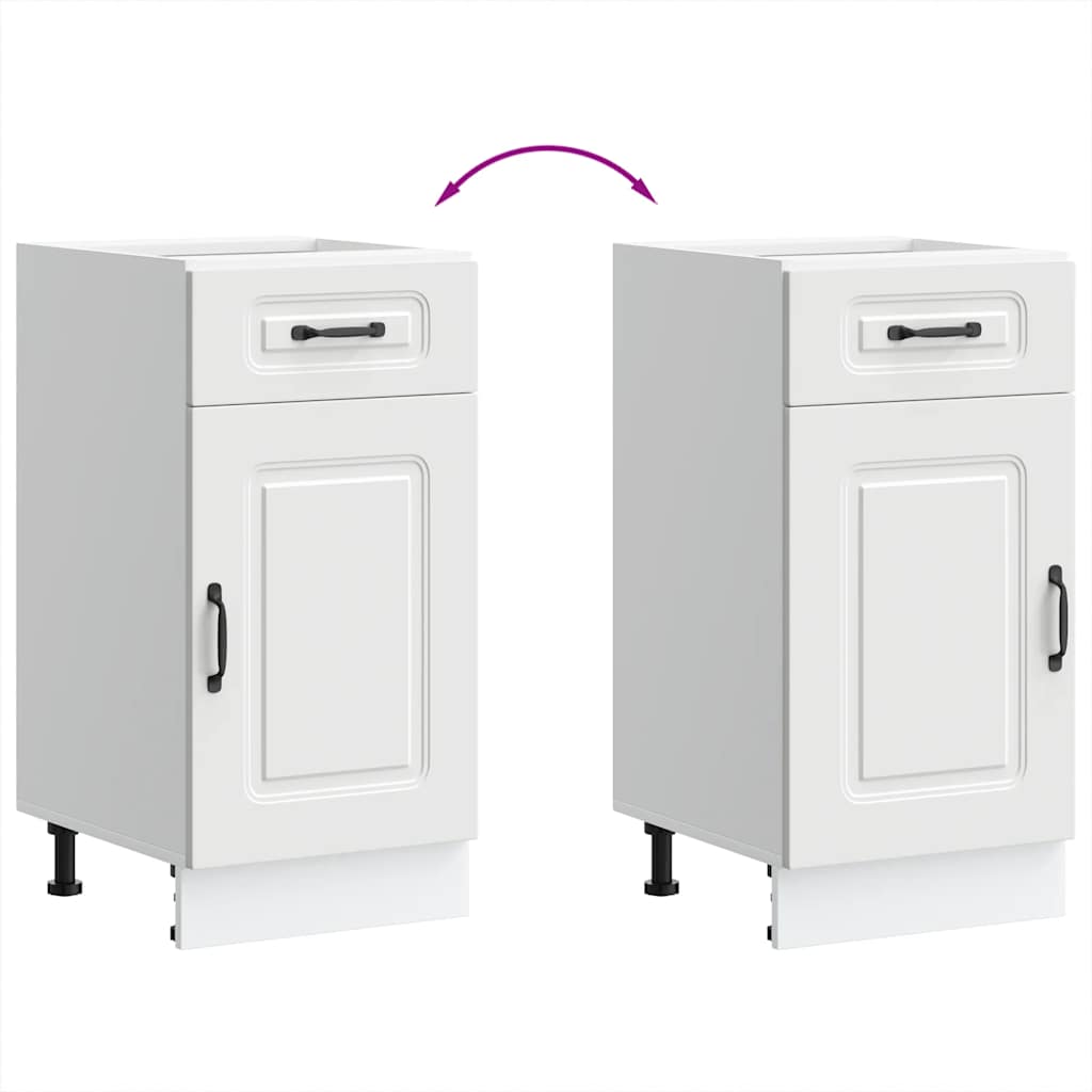 vidaXL ντουλάπι βάσης κουζίνας Kalmar Λευκό από Επεξεργασμένο Ξύλο