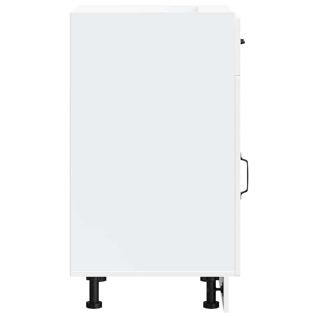 vidaXL ντουλάπι βάσης κουζίνας Kalmar Λευκό από Επεξεργασμένο Ξύλο