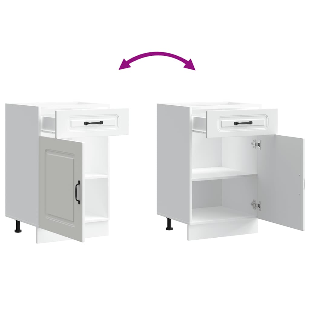 vidaXL ντουλάπι βάσης κουζίνας Kalmar Λευκό από Επεξεργασμένο Ξύλο